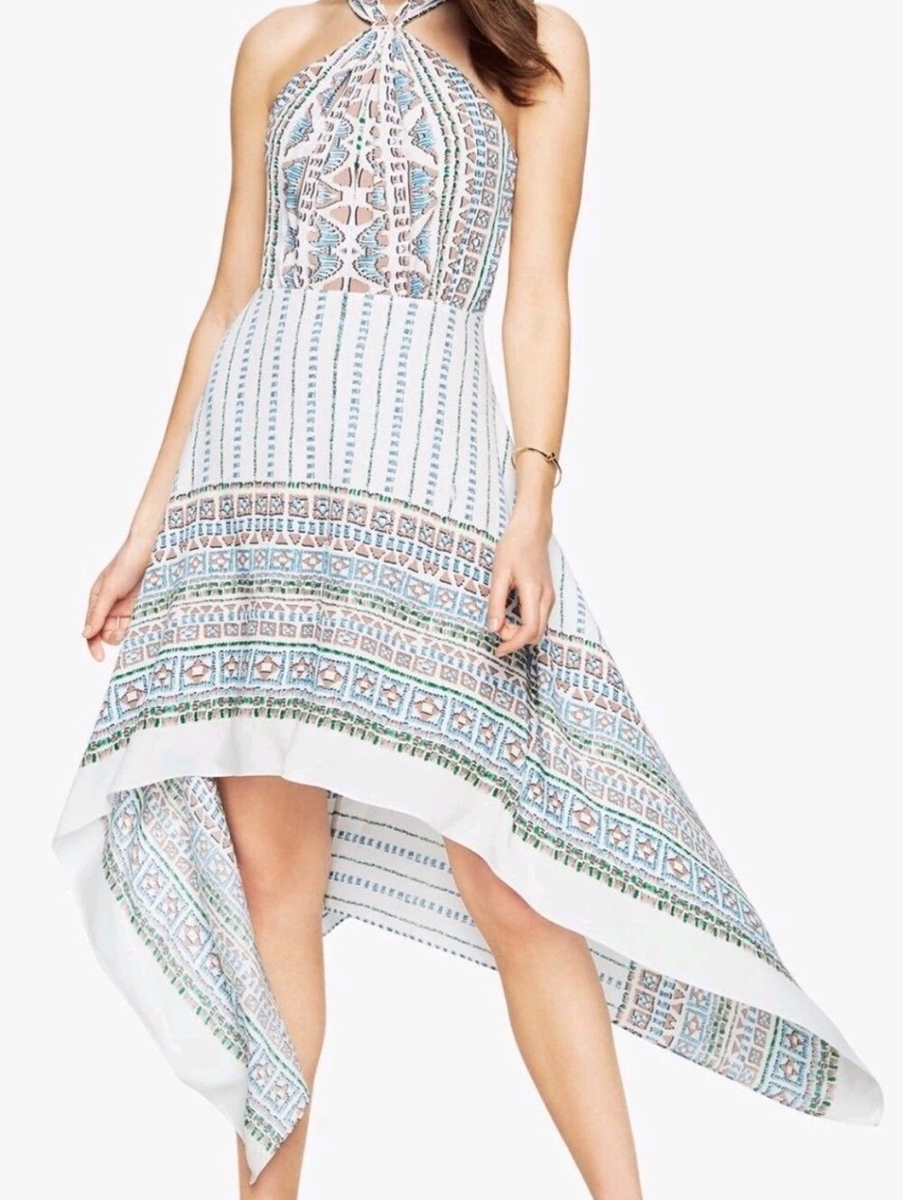 BCBGMAXAZRIA Danela Halter Neck Dress